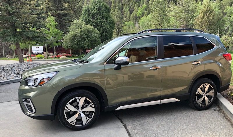 Which 2 Row SUVs Are Best For Child Car Seats? The Ultimate Car Seat Challenge 21 Green 2019 Subaru Forester 2 Row Suv Parked Outside