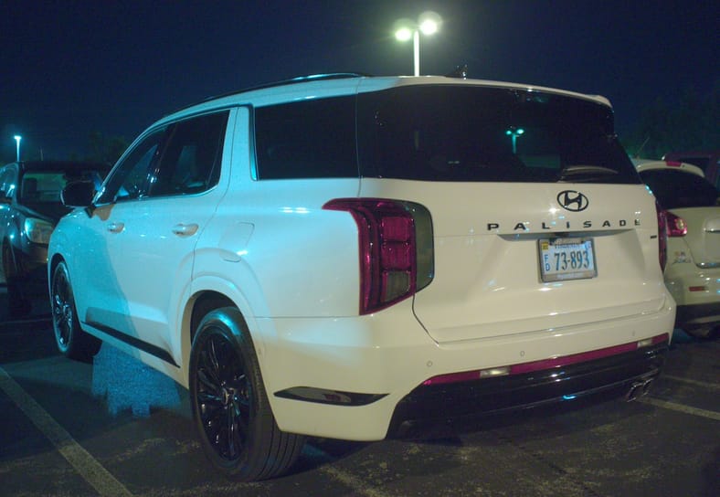 Hyundai Palisade Calligraphy Night Edition Review: One Badass 3-Row SUV 6 2024 Hyundai Palisade Calligraphy Night Edition At Night
