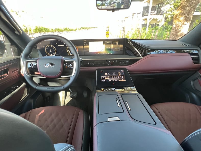 The 2025 Nissan Armada Is Plush and Luxury Filled. How Is it Different From the Infiniti QX80? 13 The Full Front Seat In The 2025 Infiniti Qx80