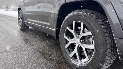 9 Secrets You Need to Know About Buying New Tires 7 All-Weather, All-Terrain Tires Helped The Jeep Grand Cherokee 4Xe Grip The Snowy Road. Photo: Allison Bell
