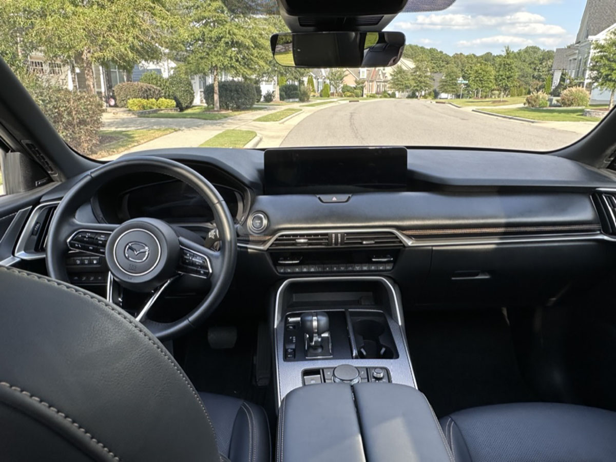 Stylish Sophistication: 2024 Mazda CX-90 PHEV Premium Plus Review 5 Everything Is At Your Finger Tips In The Driver Seat. Jana Askeland