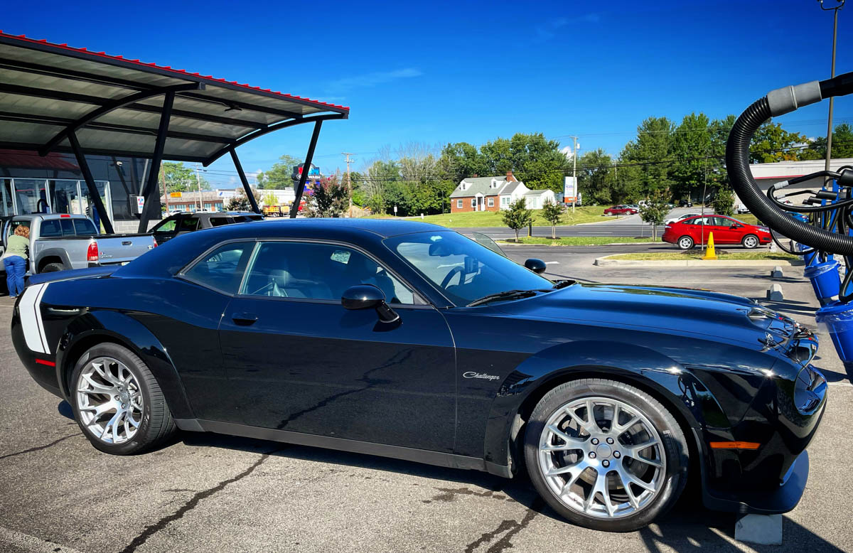 2023 Dodge Challenger Black Ghost Last Call Edition 9 A Girls Guide To Cars | 2023 Dodge Challenger Black Ghost Last Call Edition - Getting The Black Ghost Ready At The Car Wash For Its Trip To The 2023 Holley Moparty Cameron Aubernon