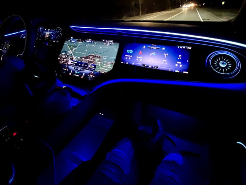 Ambient Light Isn't Just Colorful Function; It Will Turn Your Car Into A Cool Club 7 2023 Mercedes-Benz Eqs 580 Suv