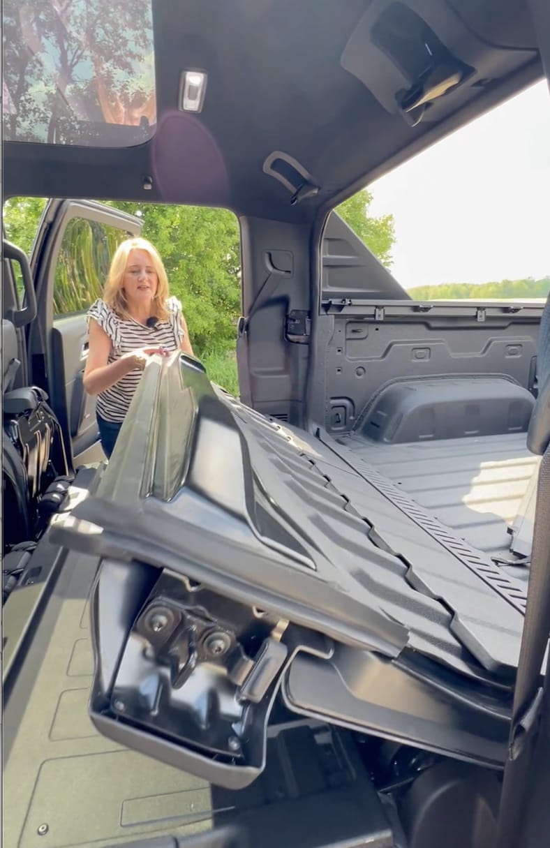 This is the Craziest Pickup Truck Feature - And We LOVE It: Chevrolet Silverado EV Midgate 8 Lower The Midgate In The Chevrolet Silverado Ev