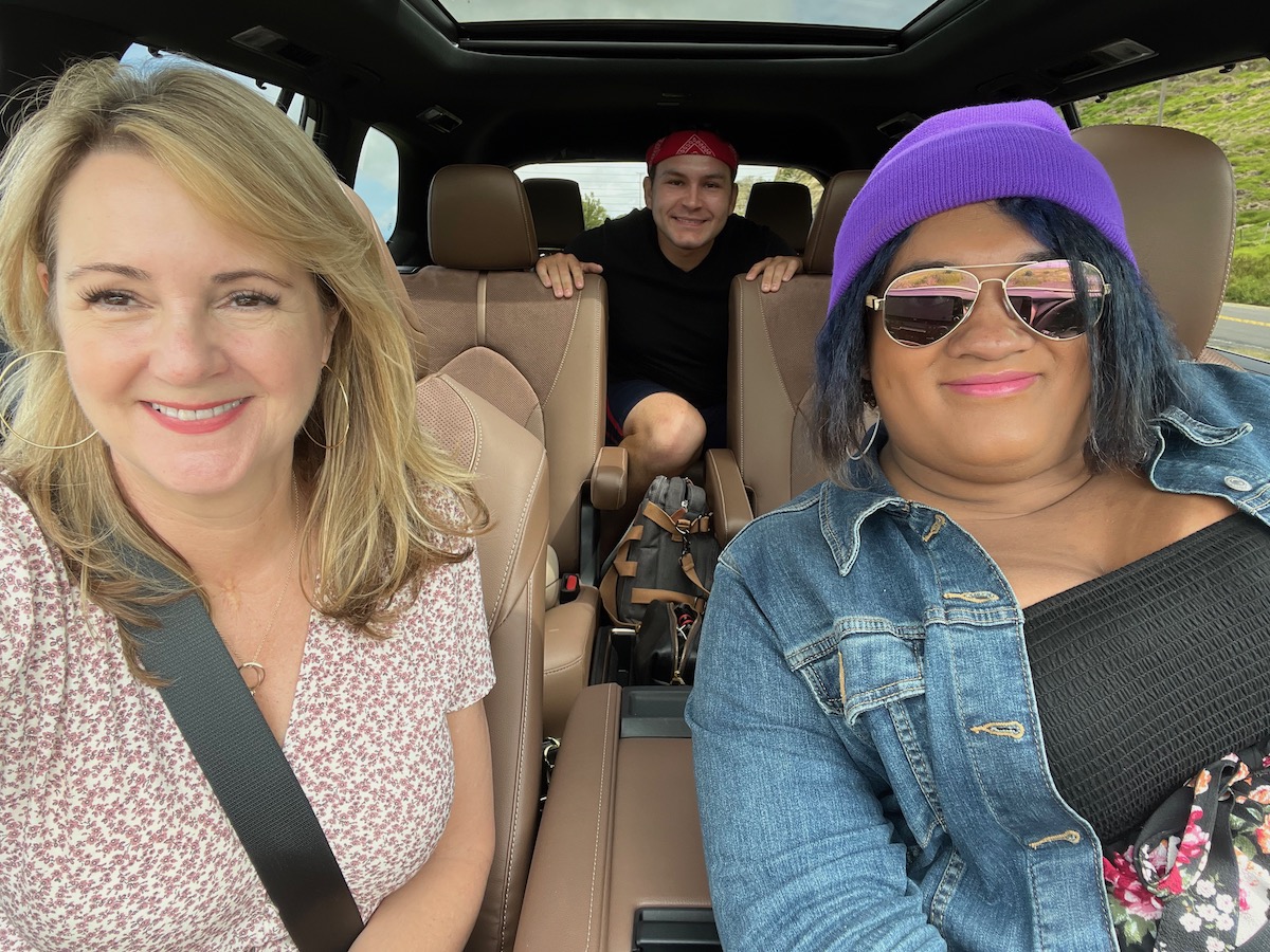 2024 Toyota Grand Highlander First Drive: A Roomy, Luxe 3-row SUV That’s Easy on Gas 7 Me, Brian In The 3Rd Row And Mercedes At The Wheel