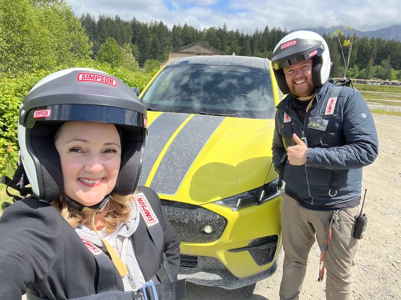 Mustang Mach-E Rally Edition: This Pony Was Born To Play In the Dirt 6 My Drive Instructor Jack And I With The Ford Mustang Mach-E Rally