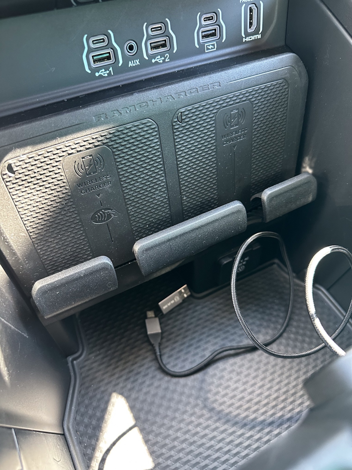 2025 Ram 1500 First Drive: There's a Hurricane Under the Hood! 8 Not One But Two Wireless Phone Chargers In The 2025 Ram 1500