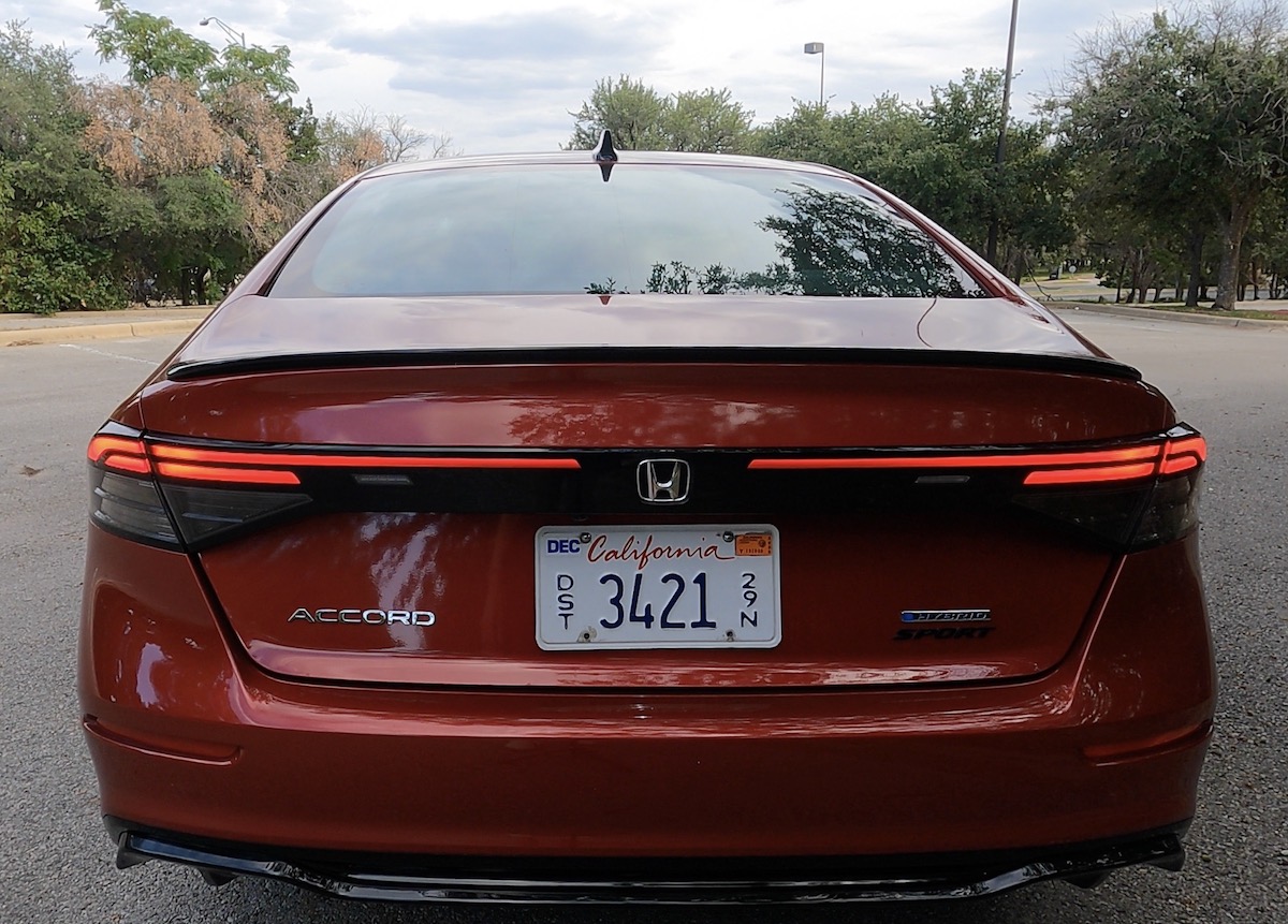 2023 Honda Accord Hybrid Sport Review: Why This Sedan is So Popular 5 Rear End And Tail Lights On The 2023 Honda Accord Sport