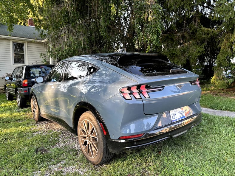 Will Tesla Chargers Power the Ford Mustang Mach-E Premium On a Southern Road Trip? We Found Out 9 Rear End Of The 2024 Ford Mustang Mach-E Premium