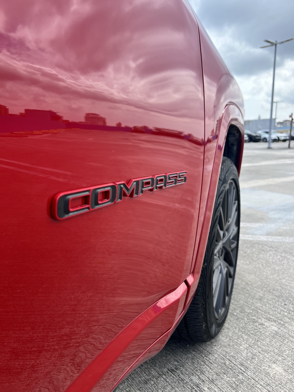 2023 Jeep Compass Compact SUV Review: Live Your Best Life 5 The Compass Badge On The Side Of The Jeep. Photo: Cameron Reiss