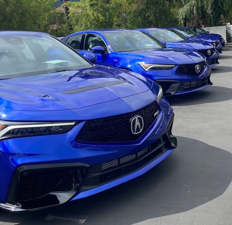 Song of the Summer? That’s Espresso. The Best Cars Of the Summer? These'll Mountain Dew It For You 7 The Fleet Of Acura Integra Type S Test Vehicles