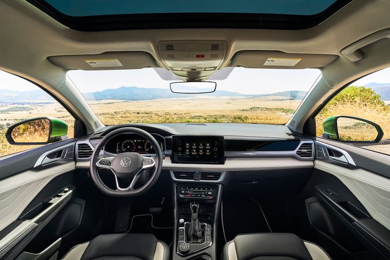 2025 VW Taos Just Got a Makeover with Winky New Lights, Shiny Treads and a Fresh New Face 6 The Front Cabin In The 2025 Vw Taos