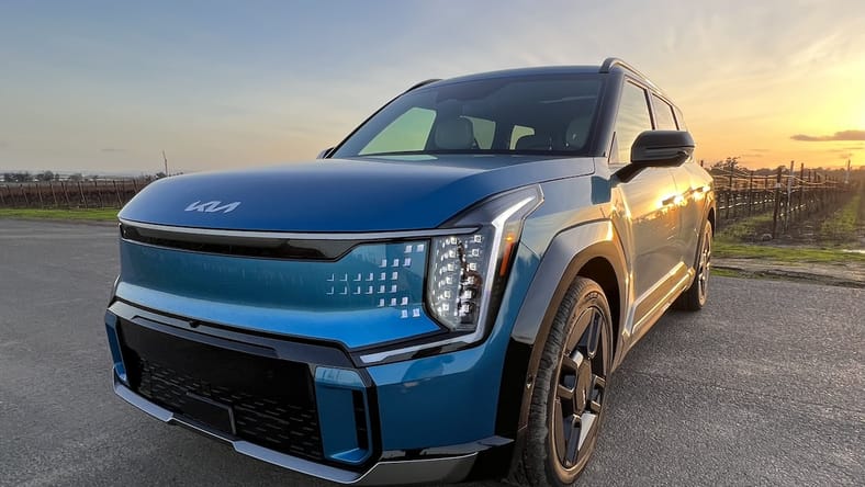 Your Top Electric Vehicle Questions Explained with Kia's Head of EV Planning 2 The Front End Of The Kia Ev9 Electric Vehicle