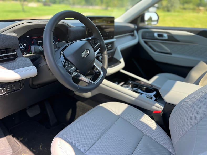2025 Ford Explorer First Drive: This Empowering Family SUV Was Re-Styled for the Digital Age. Here's What You Need to See 9 The Front Seat In The 2025 Ford Explorer