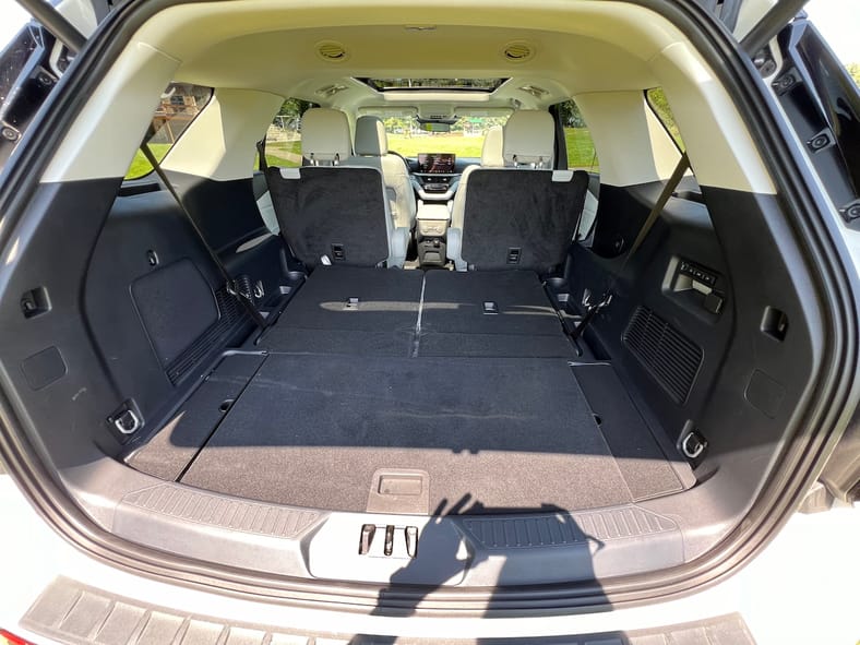 2025 Ford Explorer First Drive: This Empowering Family SUV Was Re-Styled for the Digital Age. Here's What You Need to See 12 The Rear Cargo Area With Center Seats Folded
