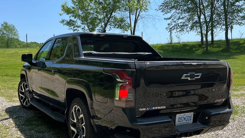 This is the Craziest Pickup Truck Feature - And We LOVE It: Chevrolet Silverado EV Midgate 2 The Rear Of The Chevrolet Silverado Ev