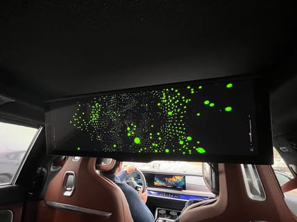 We Know Scent Can Change Your Mood. But Can It Change Your Drive? BMW Atmosphere Says Yes 4 The Theater Screen In The Bmw 7 Series Adds To The Sensory Experience Of Atmos