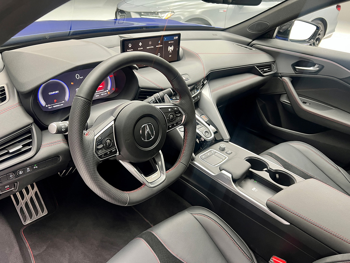 The Redesigned 2024 Acura TLX May Just Be the Perfect Hot Mom Car 4 The View Of The Front Seats Of The Acura Tlx Photo Connie Peters