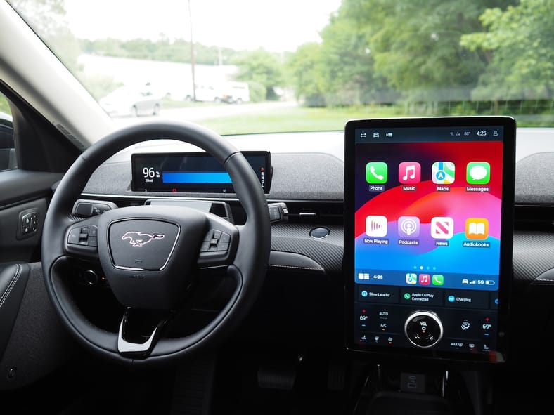 Will Tesla Chargers Power the Ford Mustang Mach-E Premium On a Southern Road Trip? We Found Out 5 View From The Driver'S Seat In The 2024 Ford Mustang Mach-E Premium