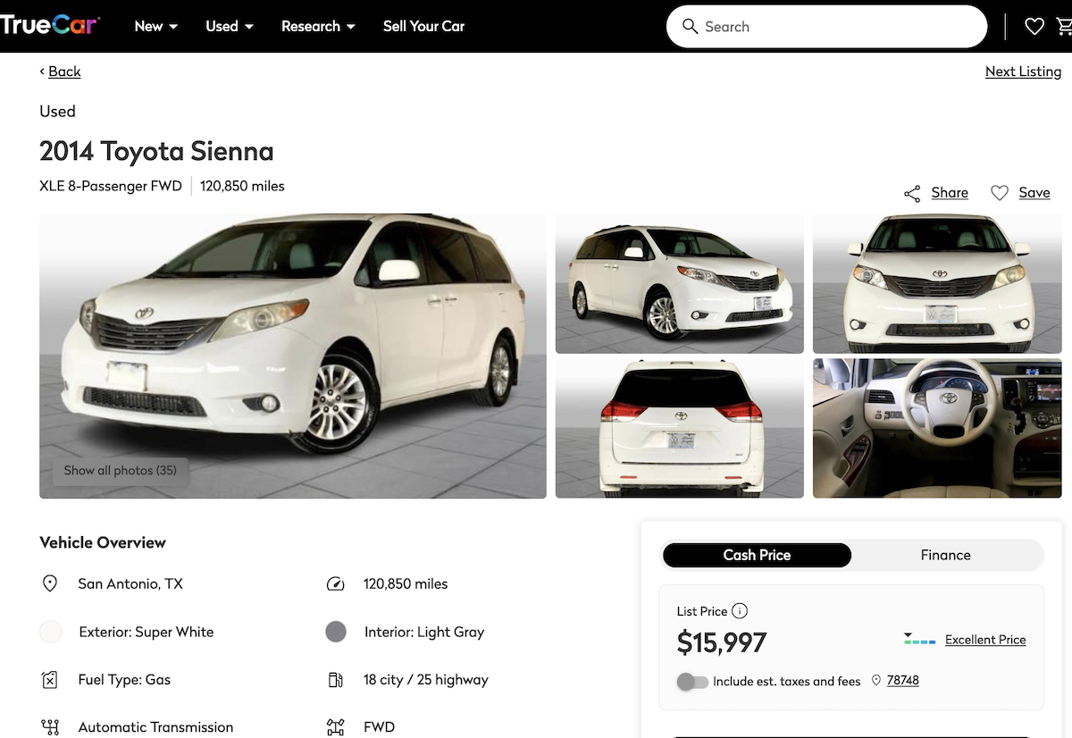 Used: 2014 Toyota Sienna, For the Family Living Large 3 2014 Toyota Sienna For Sale