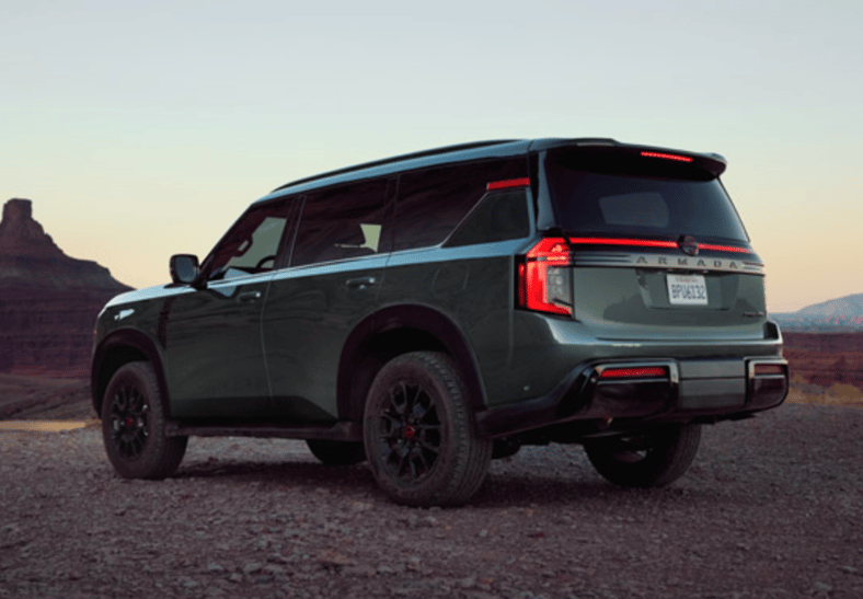 The 2025 Nissan Armada Is Plush and Luxury Filled. How Is it Different From the Infiniti QX80? 12 The Rear Tail Lights Of The 2025 Nissan Armada